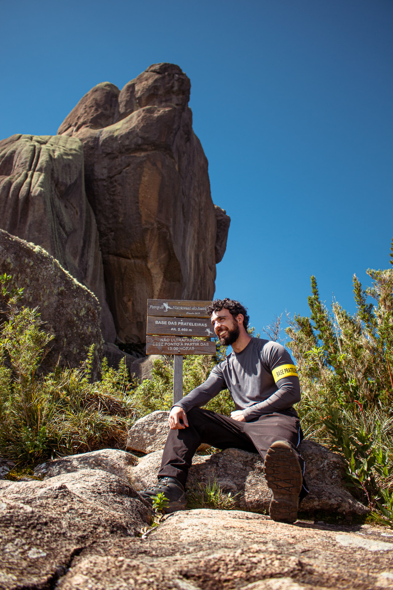 Carlos Gasperi nas Prateleiras, no Parque Nacional do Itatiaia